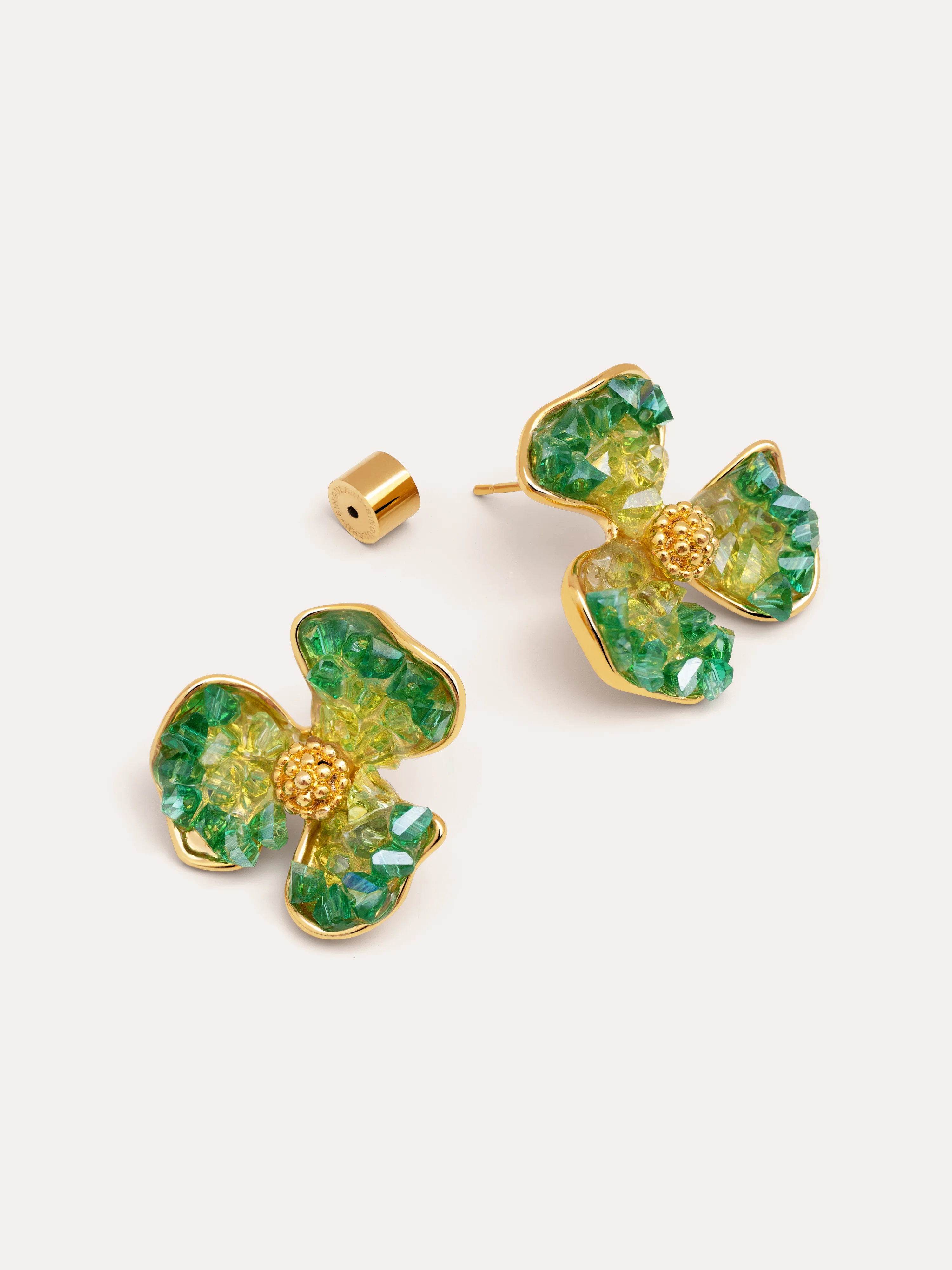 Pendientes Clover Baño Oro - Image 3