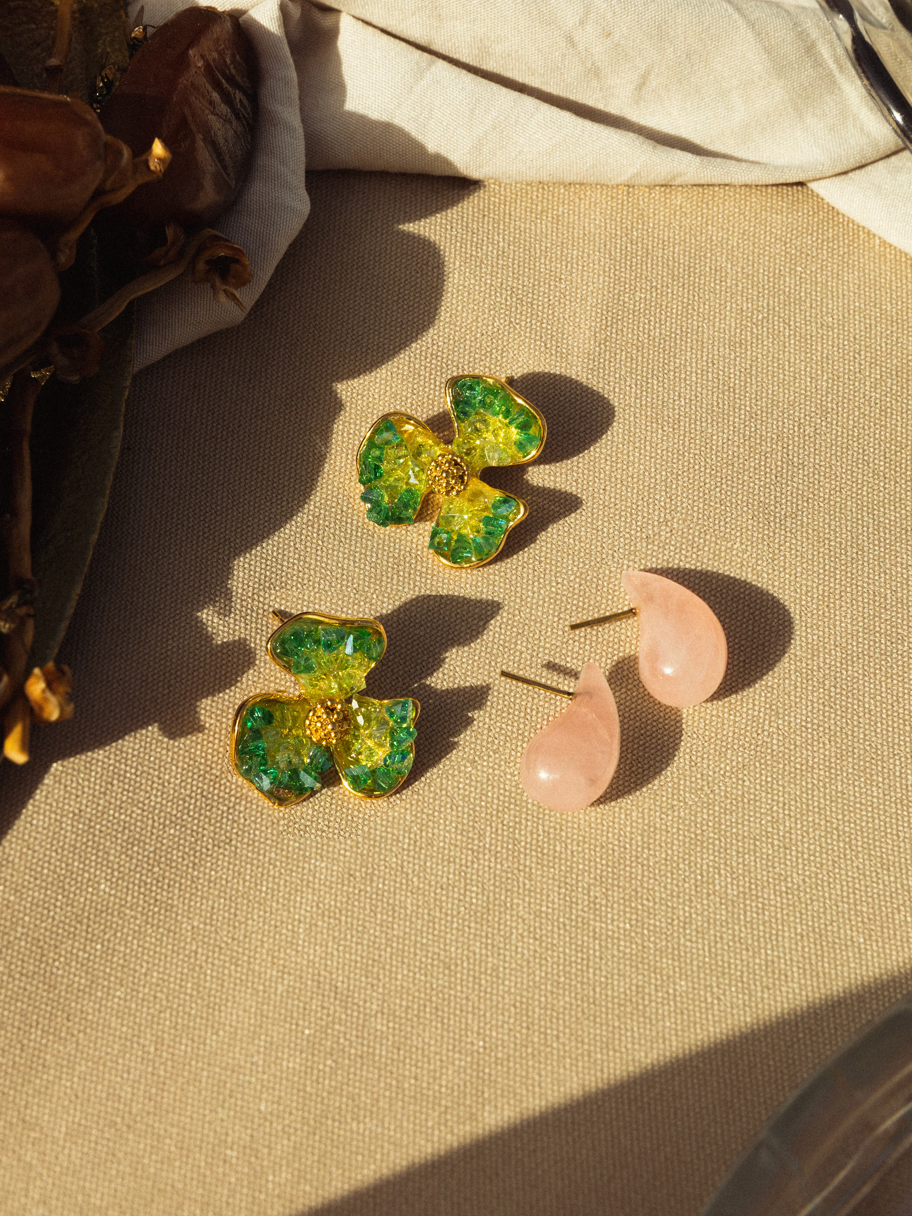 Pendientes Clover Baño Oro - Image 4