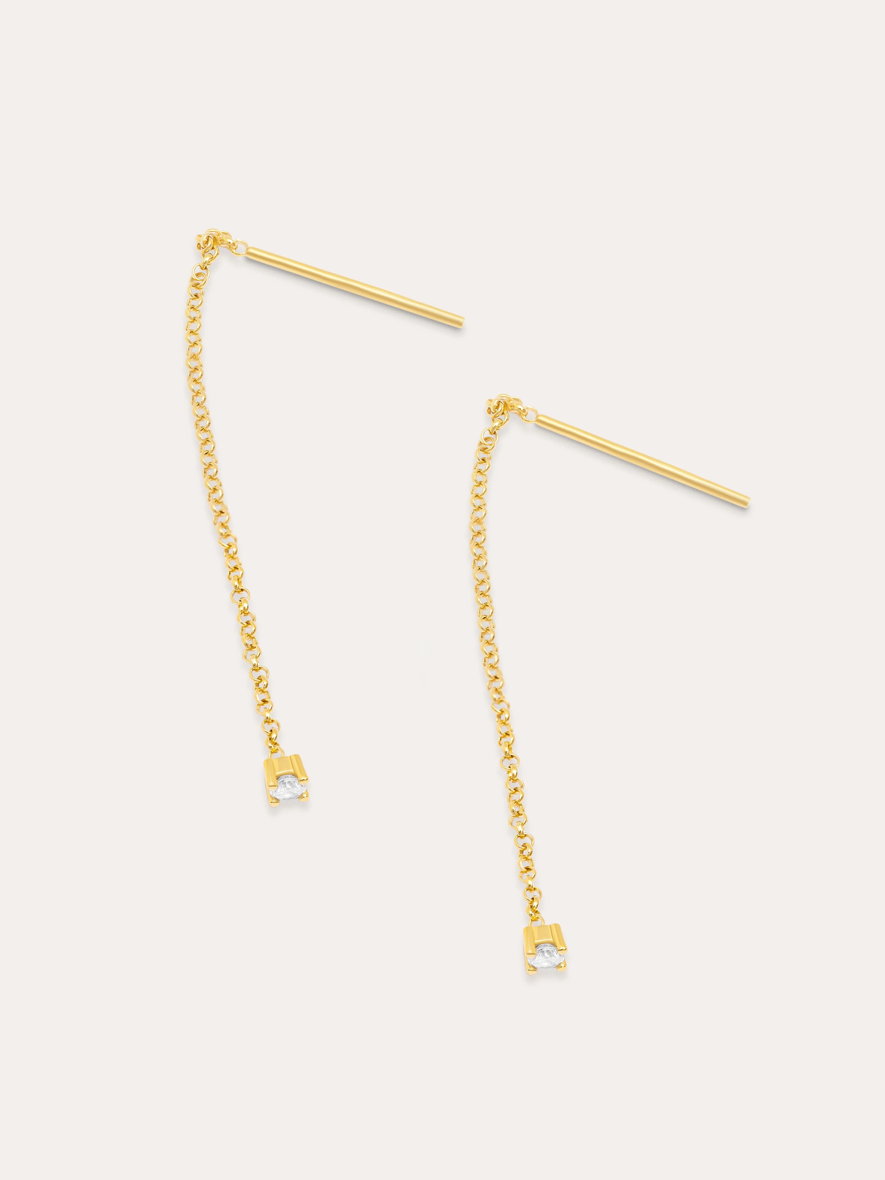 Pendientes Falling Spark Plata Baño Oro - Image 3
