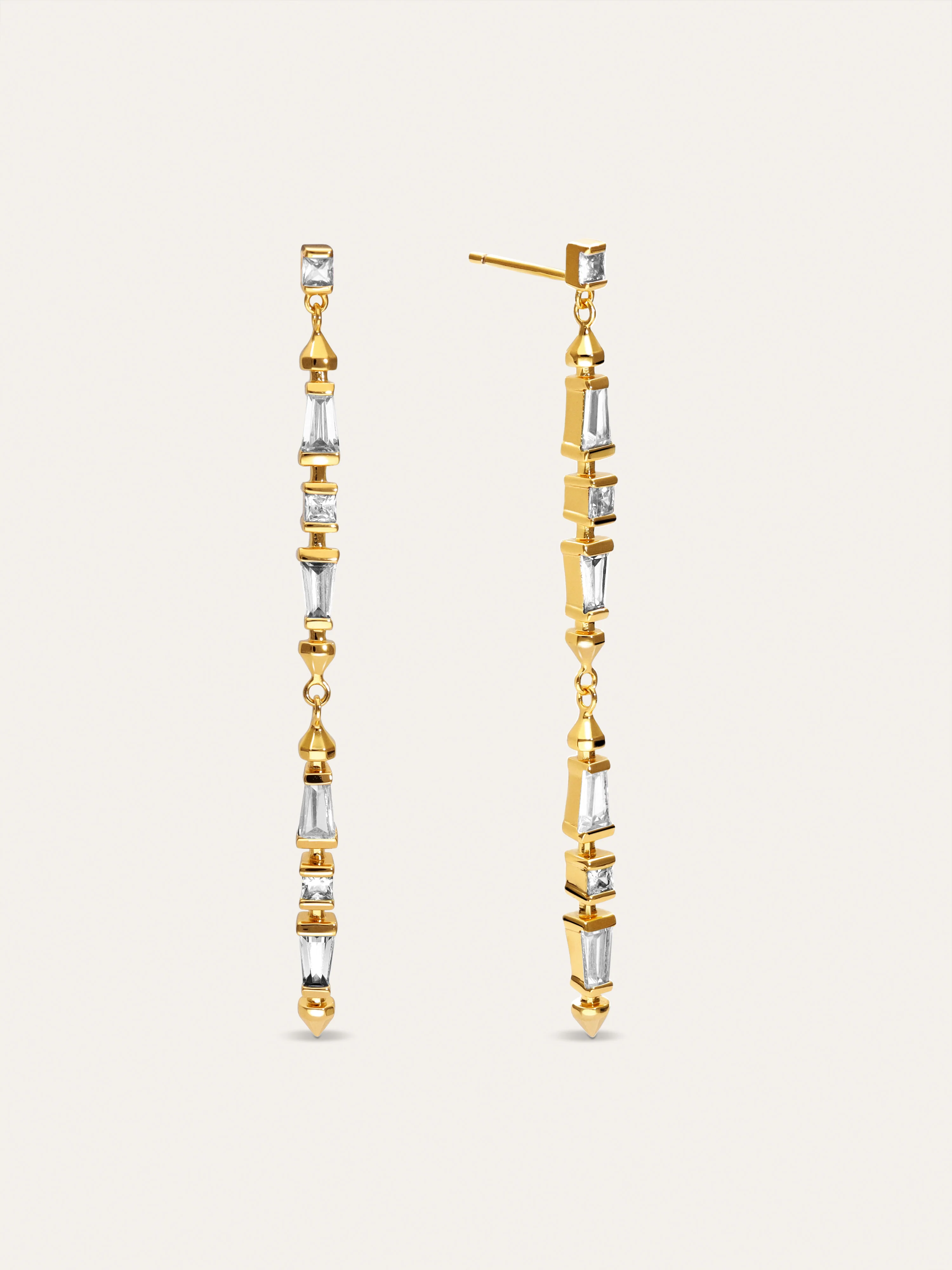 Pendientes Long Iris Baño Oro