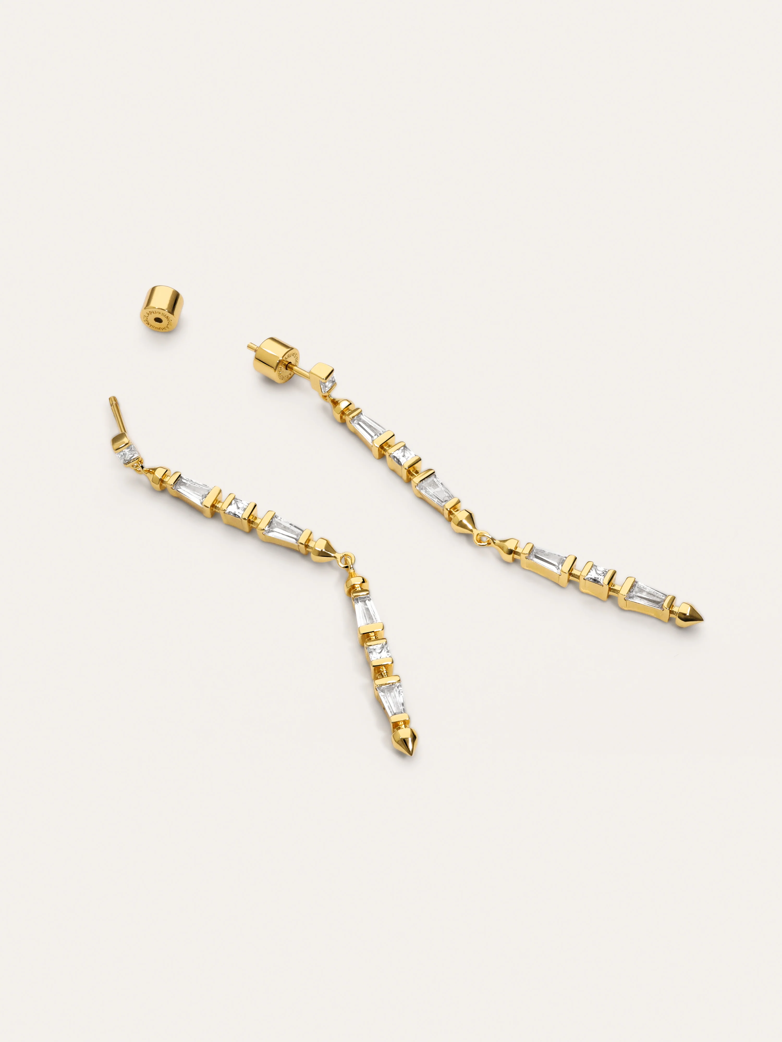 Pendientes Long Iris Baño Oro - Image 3