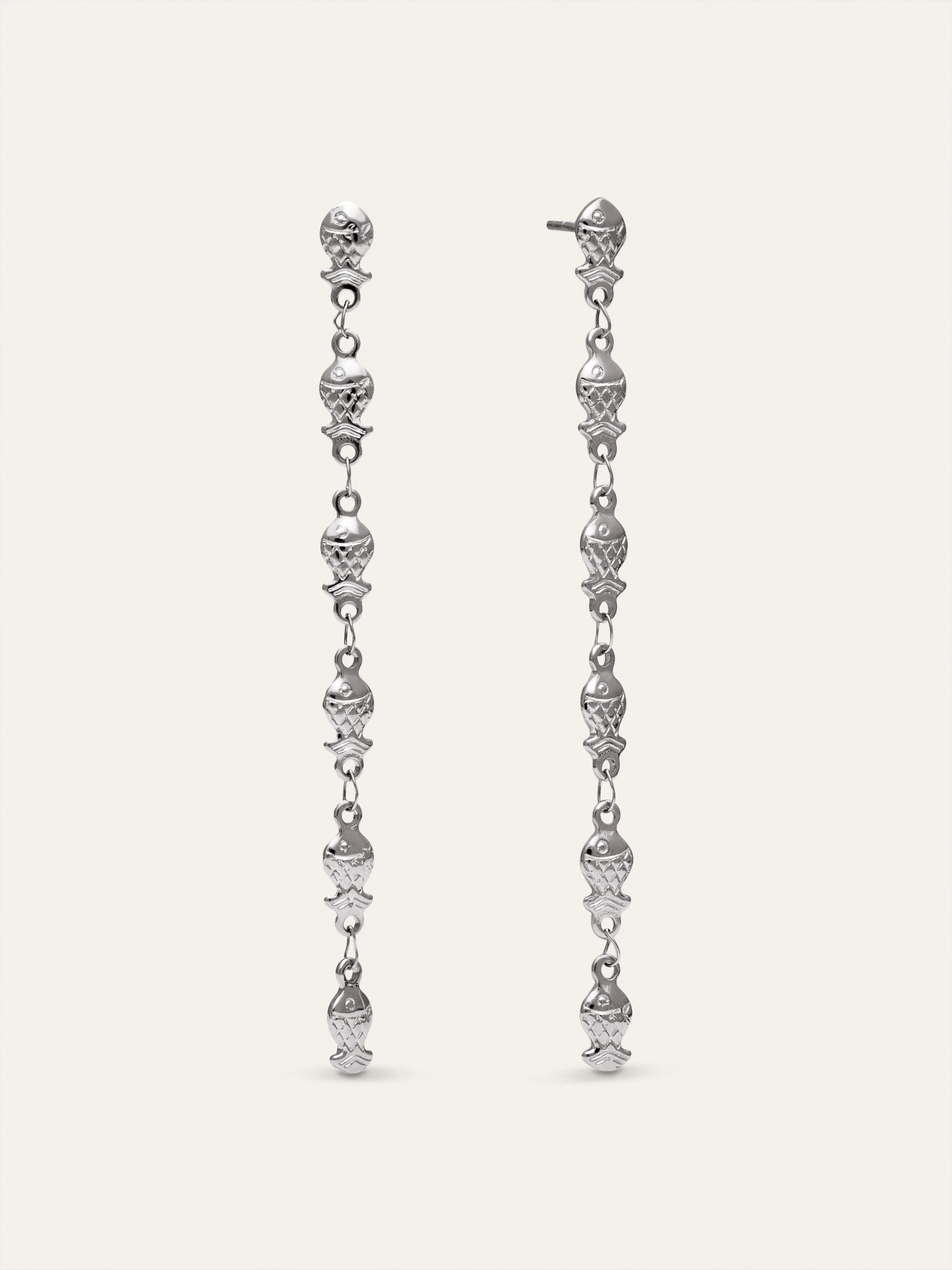 Pendientes Long Mar Acero