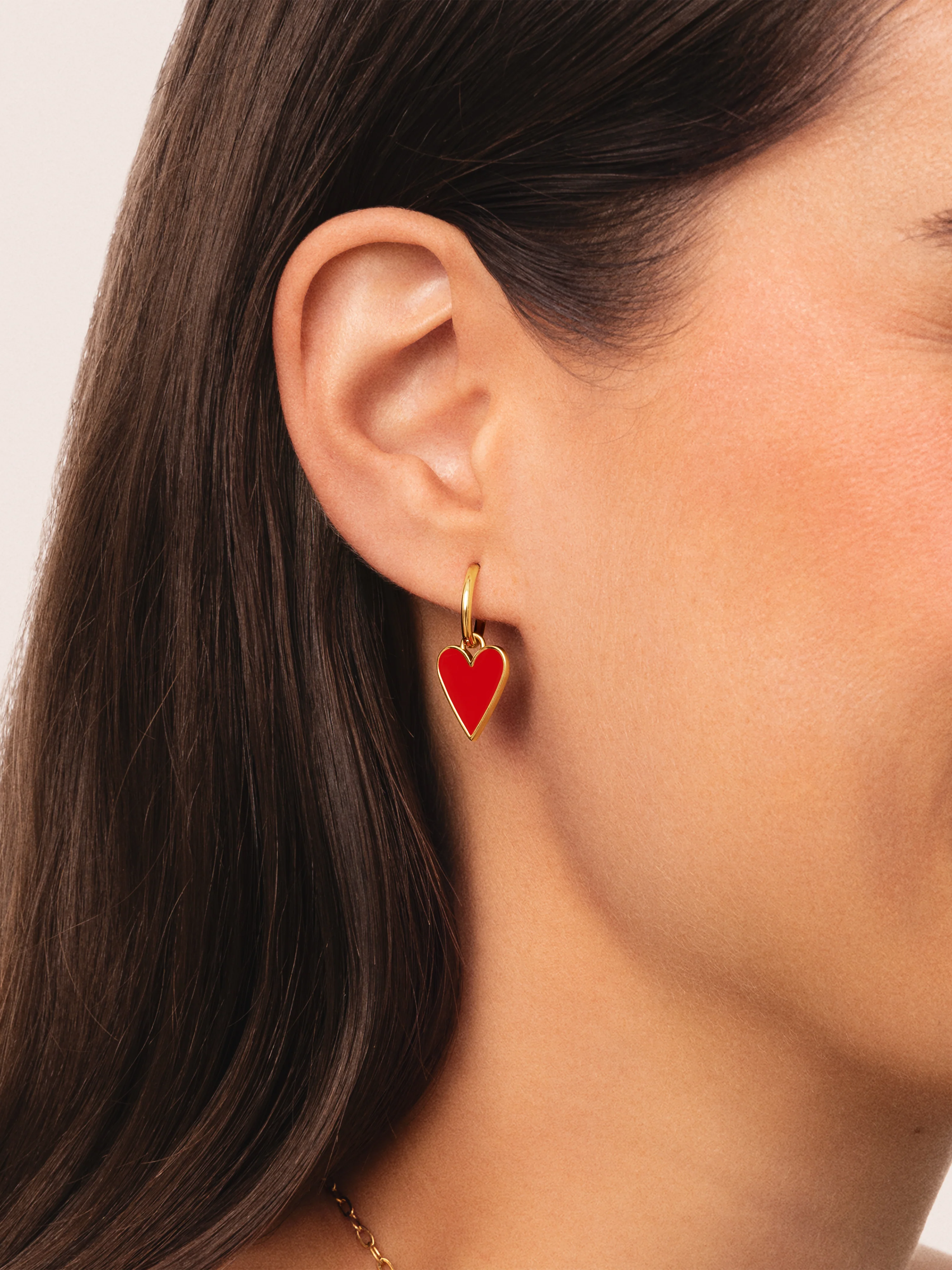Pendientes Lovely Heart Baño Oro - Image 2