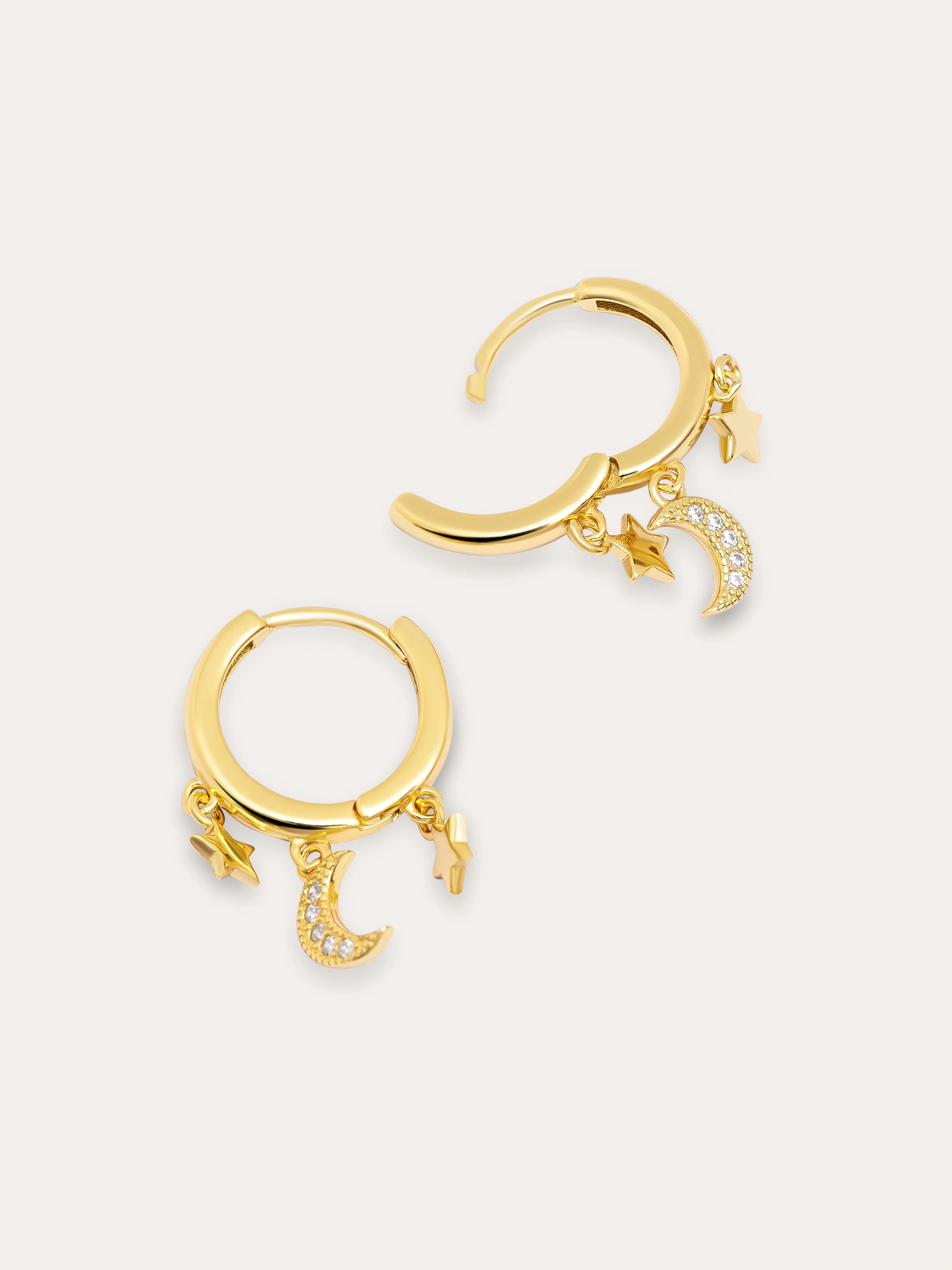 Pendientes Midnight Sky Plata Baño Oro - Image 3