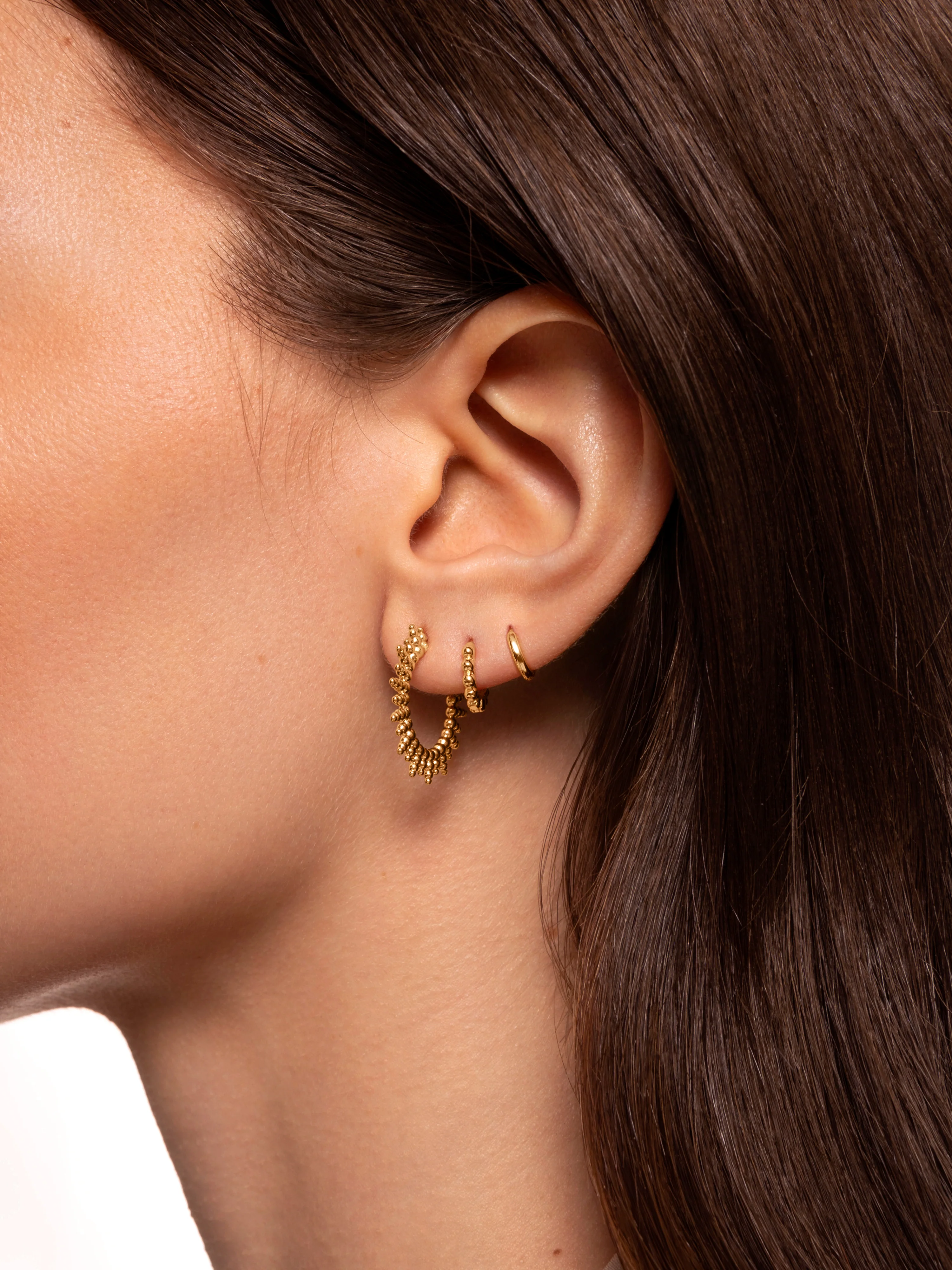 Pendientes Pebbles Sun Baño Oro - Image 6
