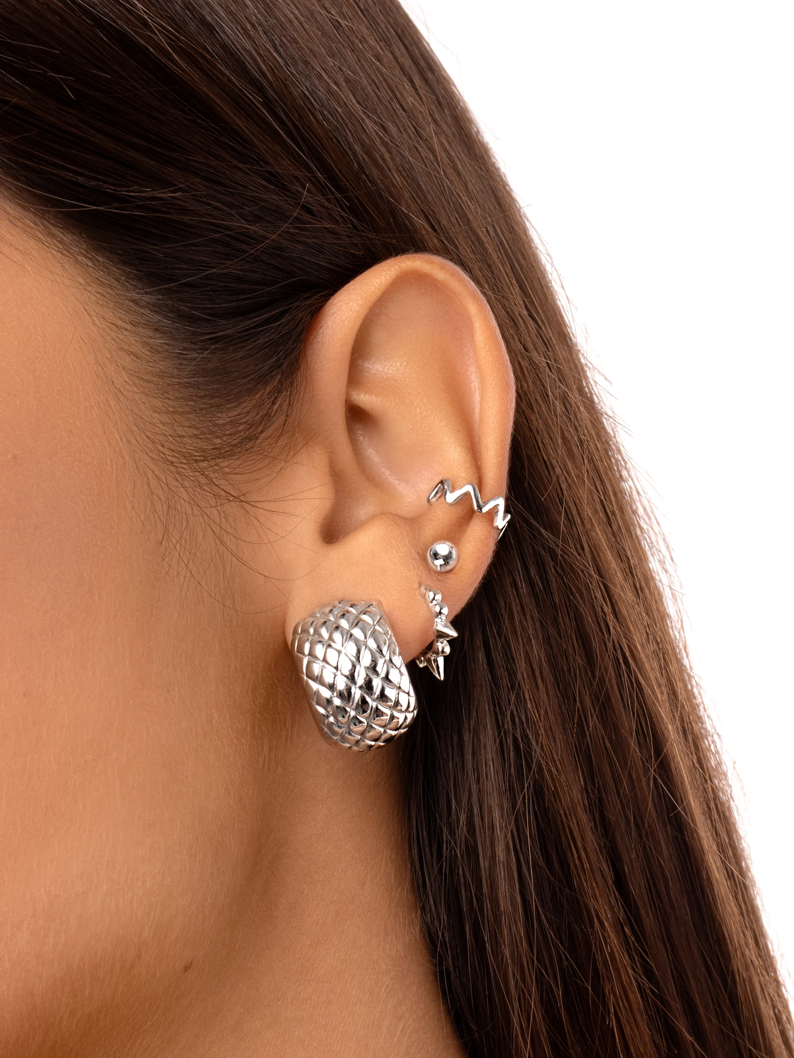 Pendientes Single Rolling Plata - Image 2