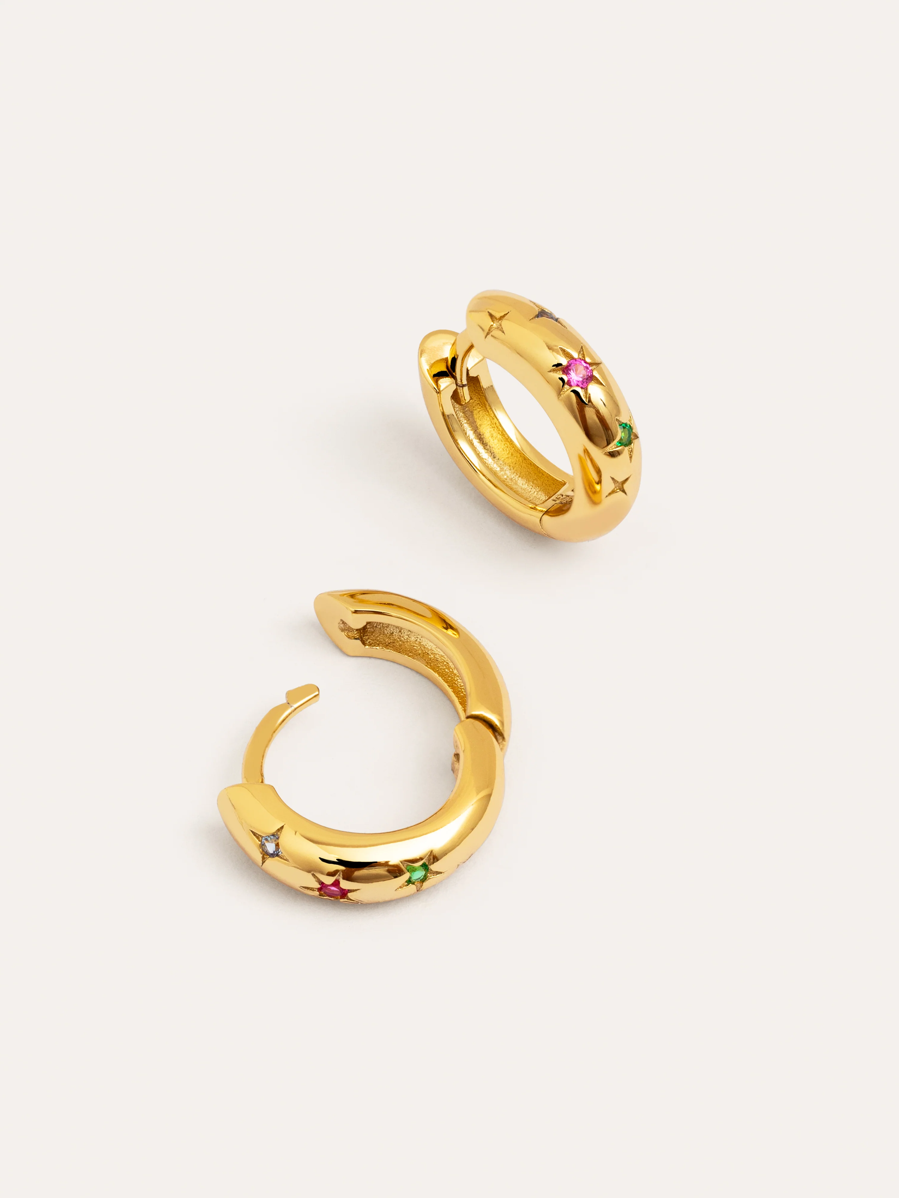 Pendientes Spark Color Baño Oro - Image 3