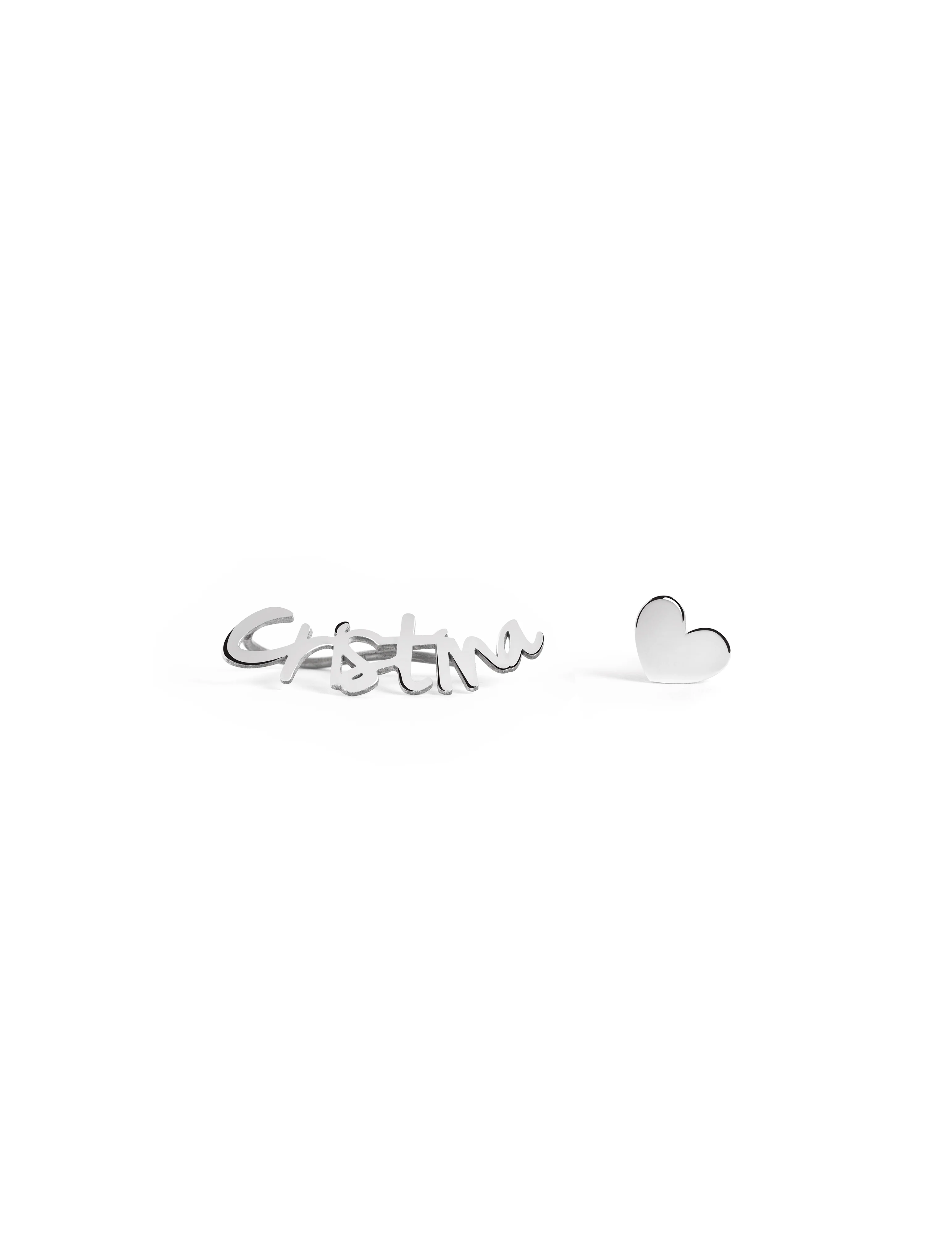Pendientes Personalizados Sue & Stud Plata - Image 3