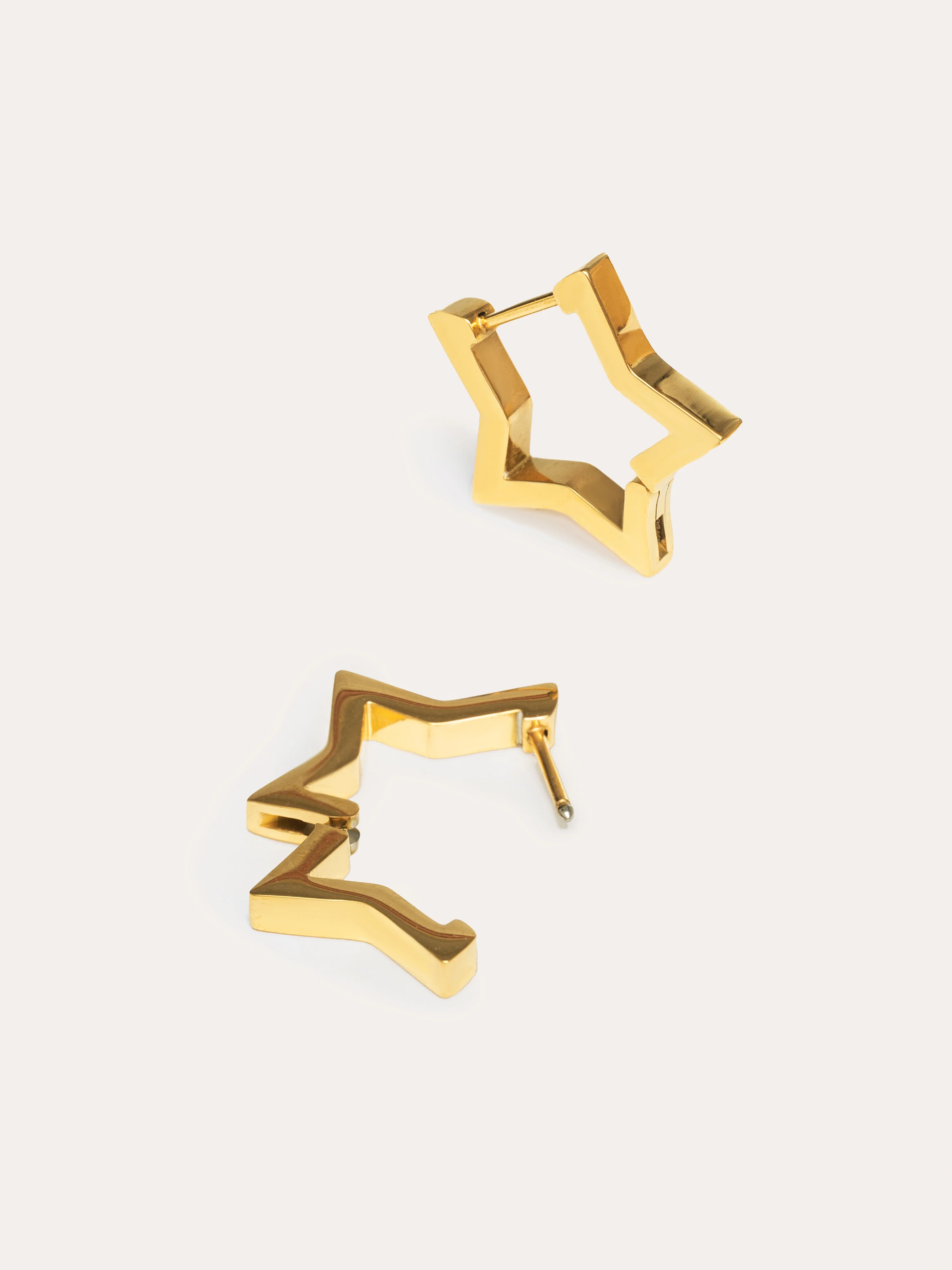 Pendientes Superstar Acero Baño Oro - Image 3