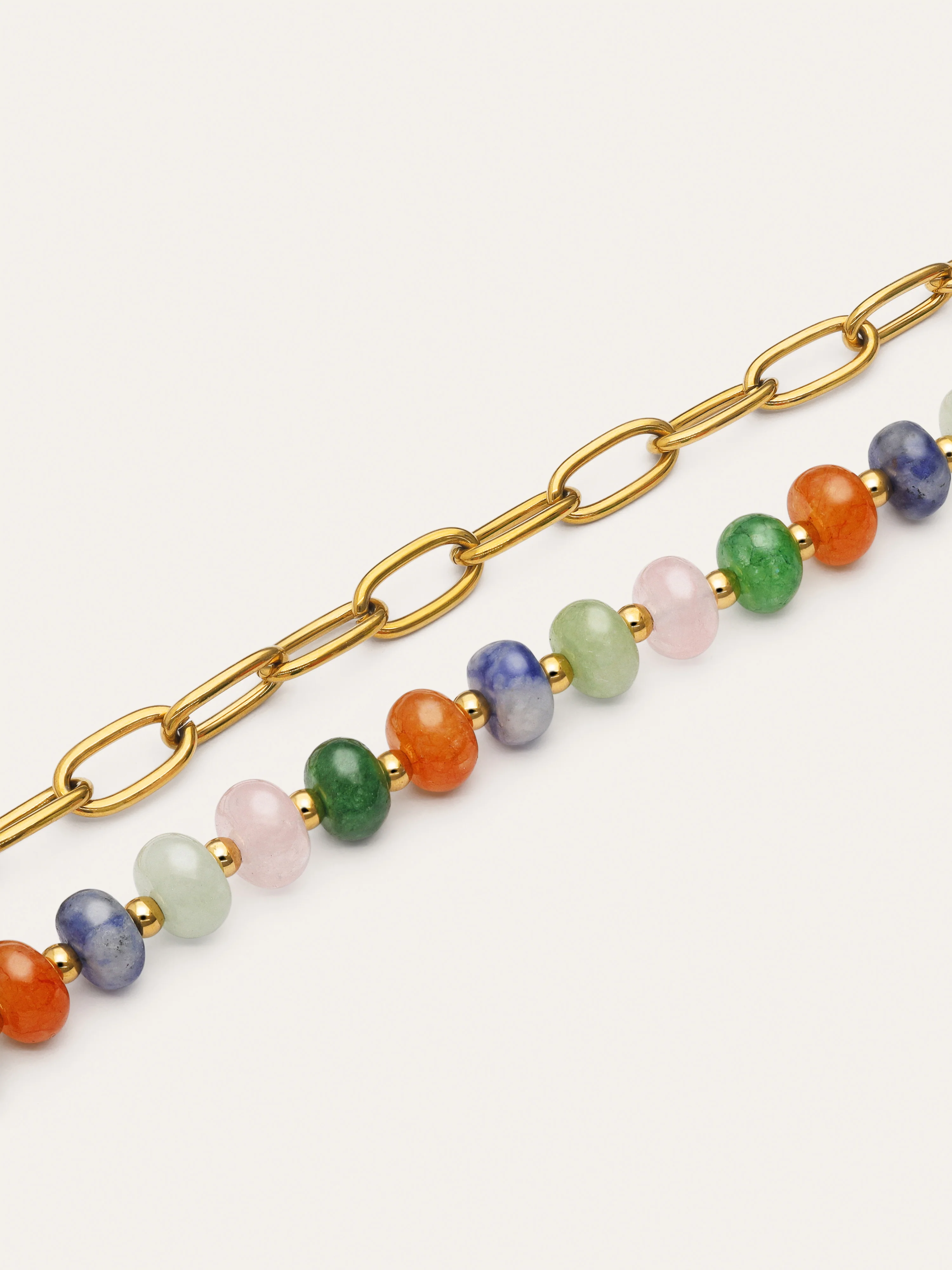 Pulsera Alpine Stones Acero Baño Oro - Image 3