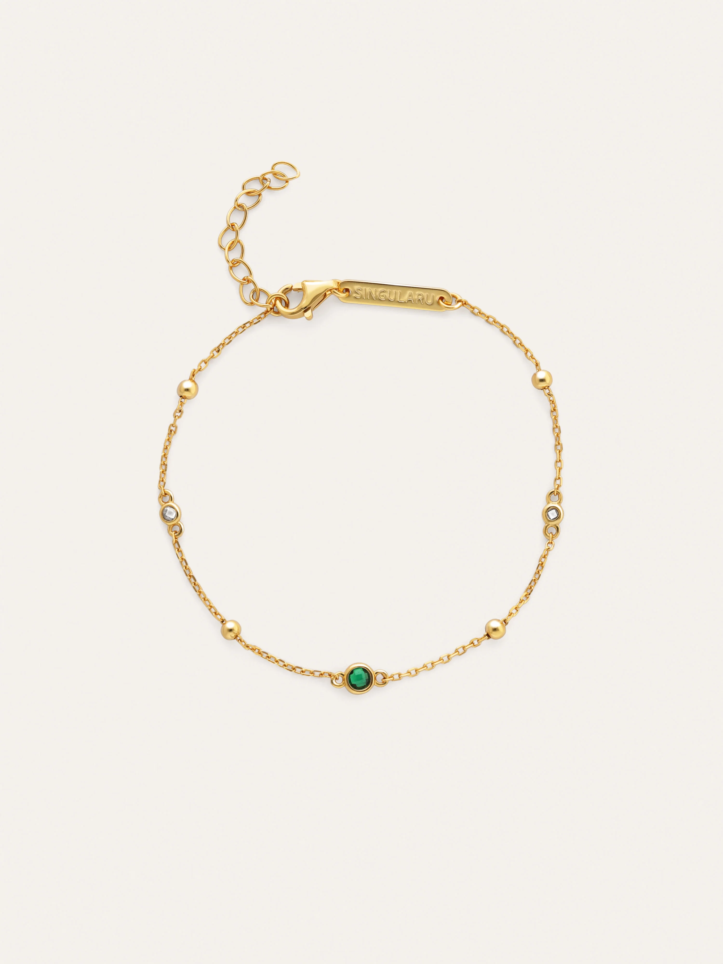 Pulsera Birthstone Plata Baño Oro - Image 10