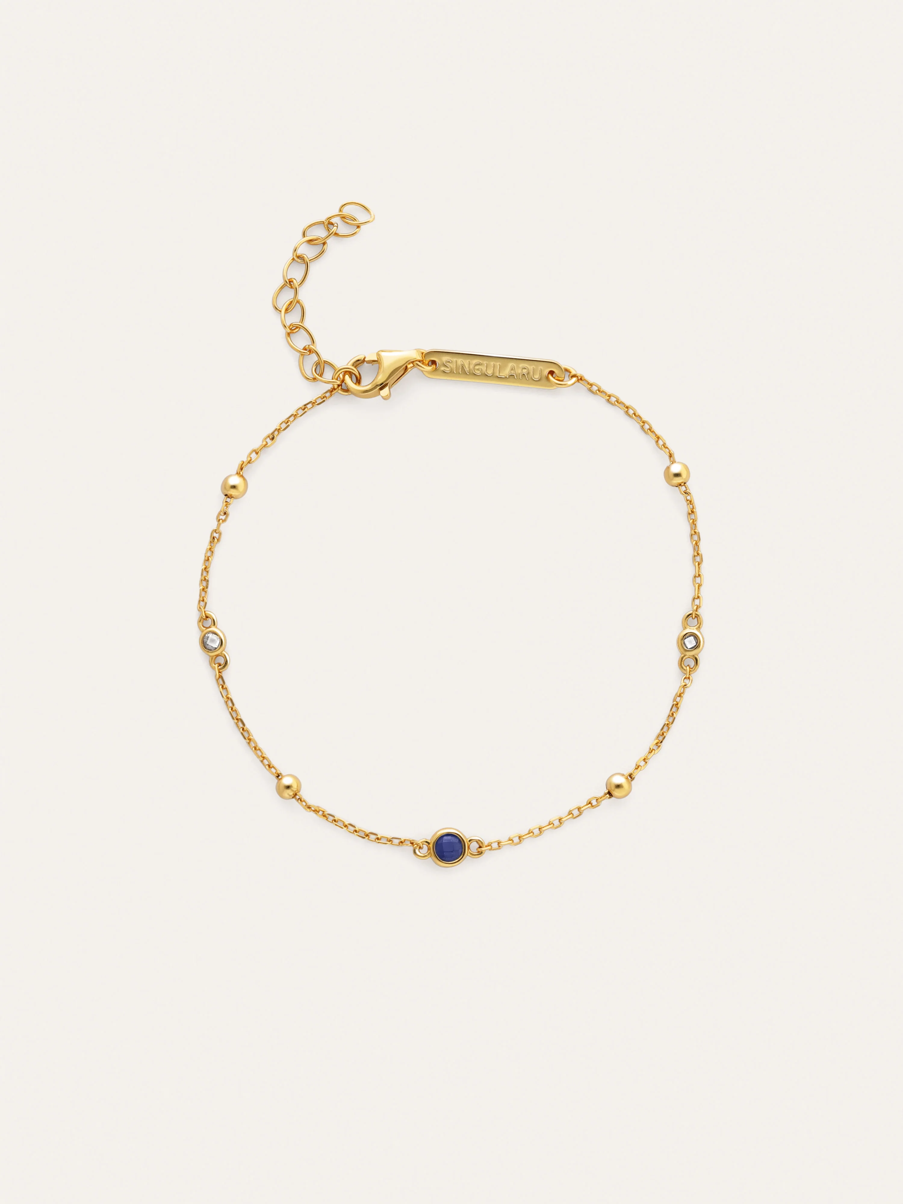 Pulsera Birthstone Plata Baño Oro - Image 14