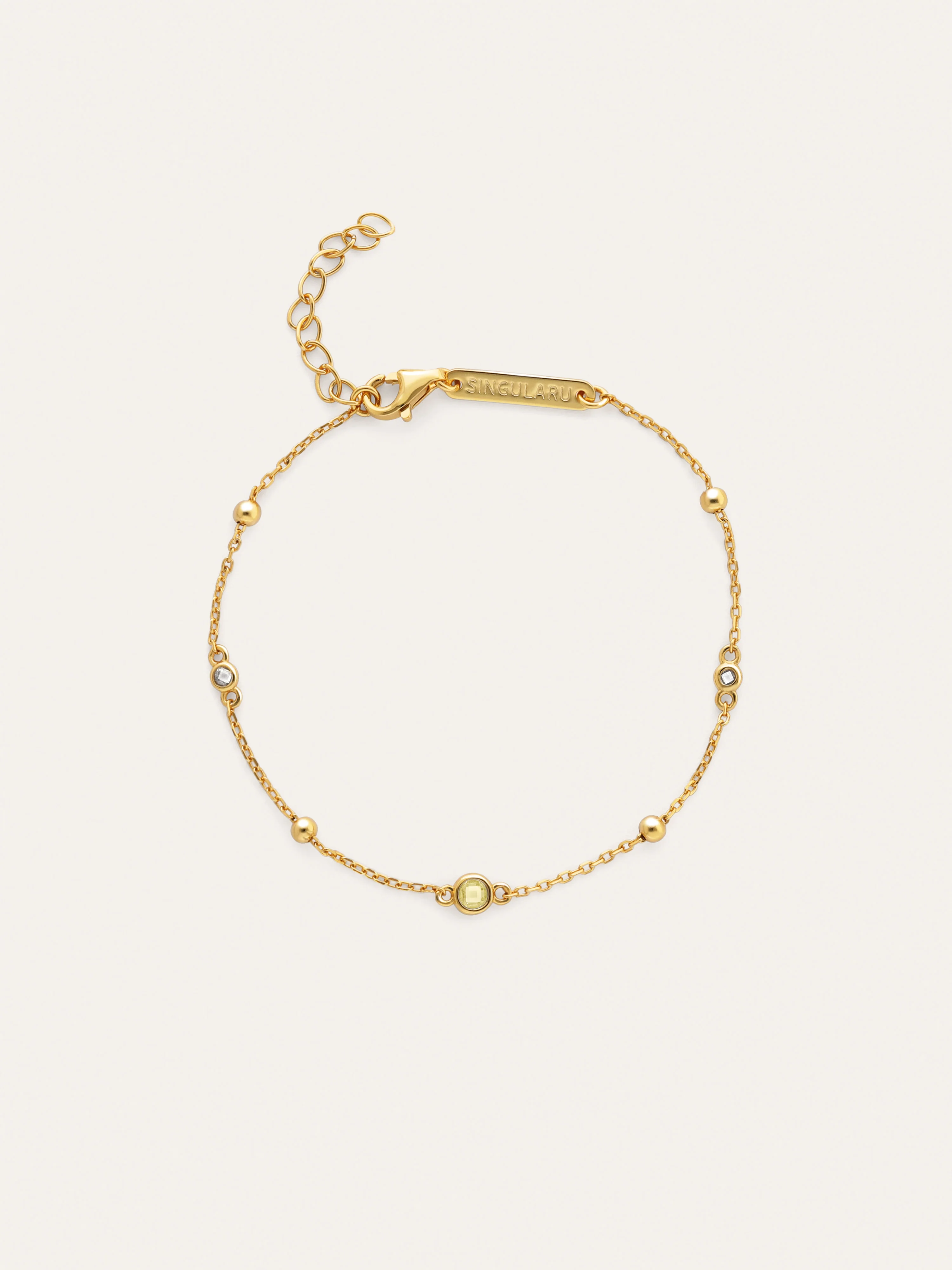 Pulsera Birthstone Plata Baño Oro - Image 16