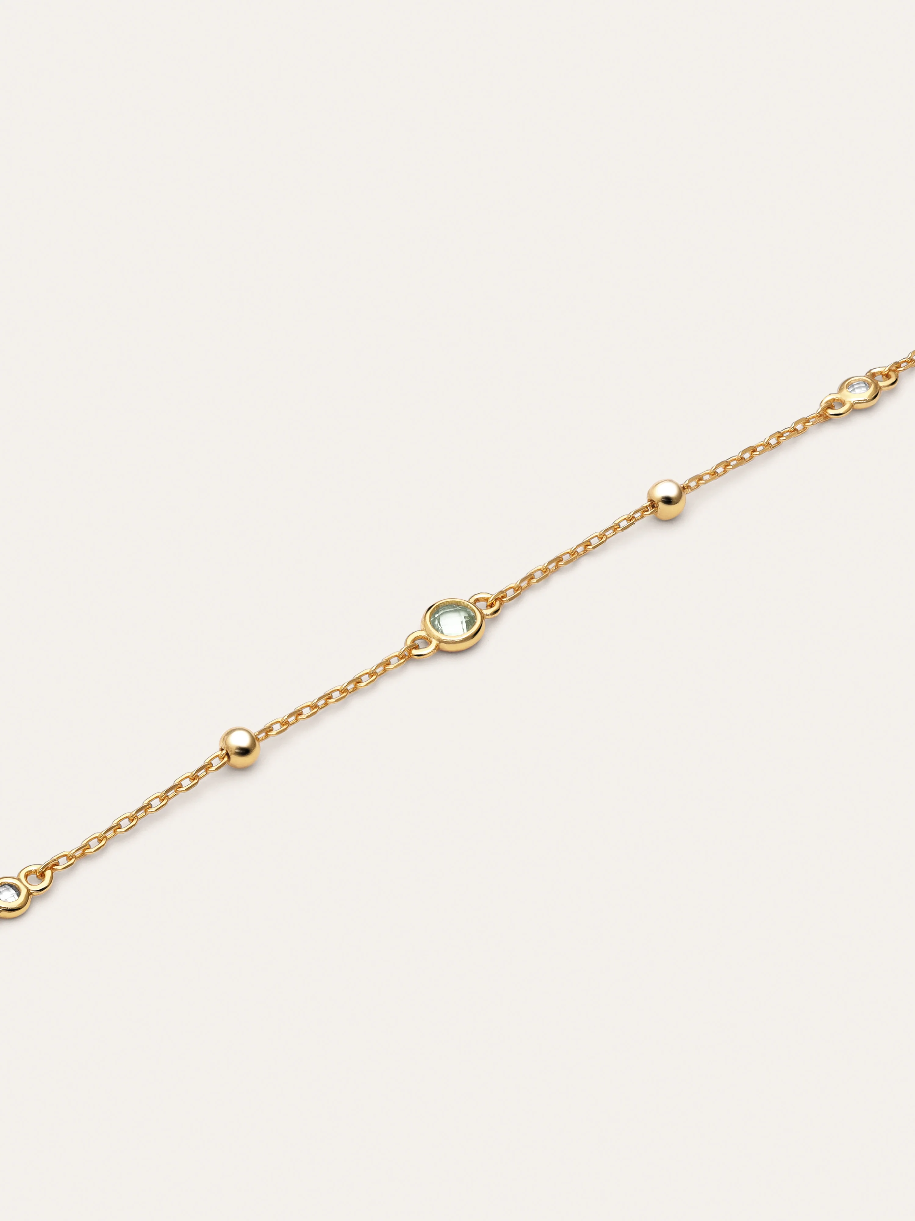 Pulsera Birthstone Plata Baño Oro - Image 3