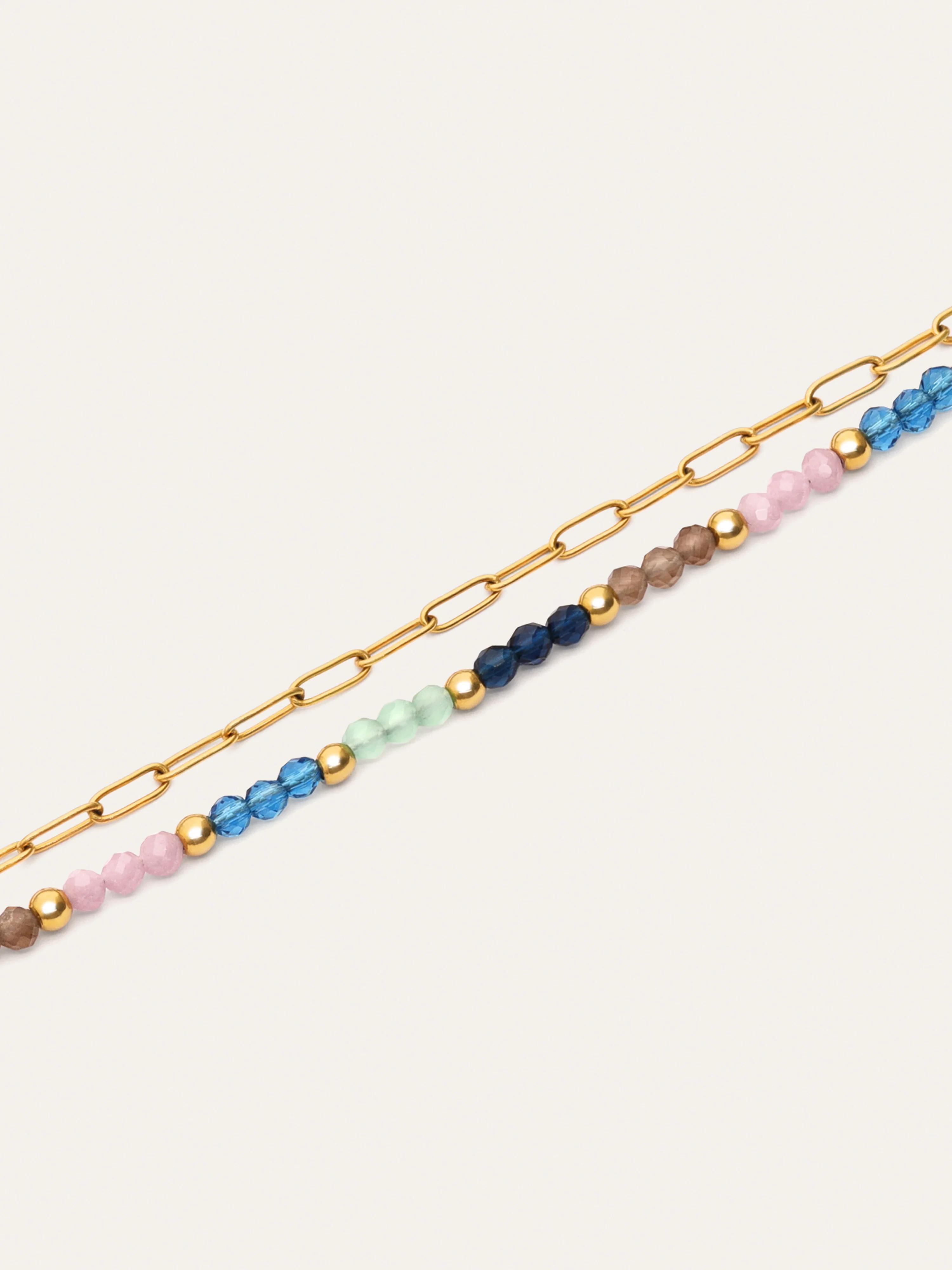 Pulsera Dye Dots Bruma Acero Baño Oro - Image 3