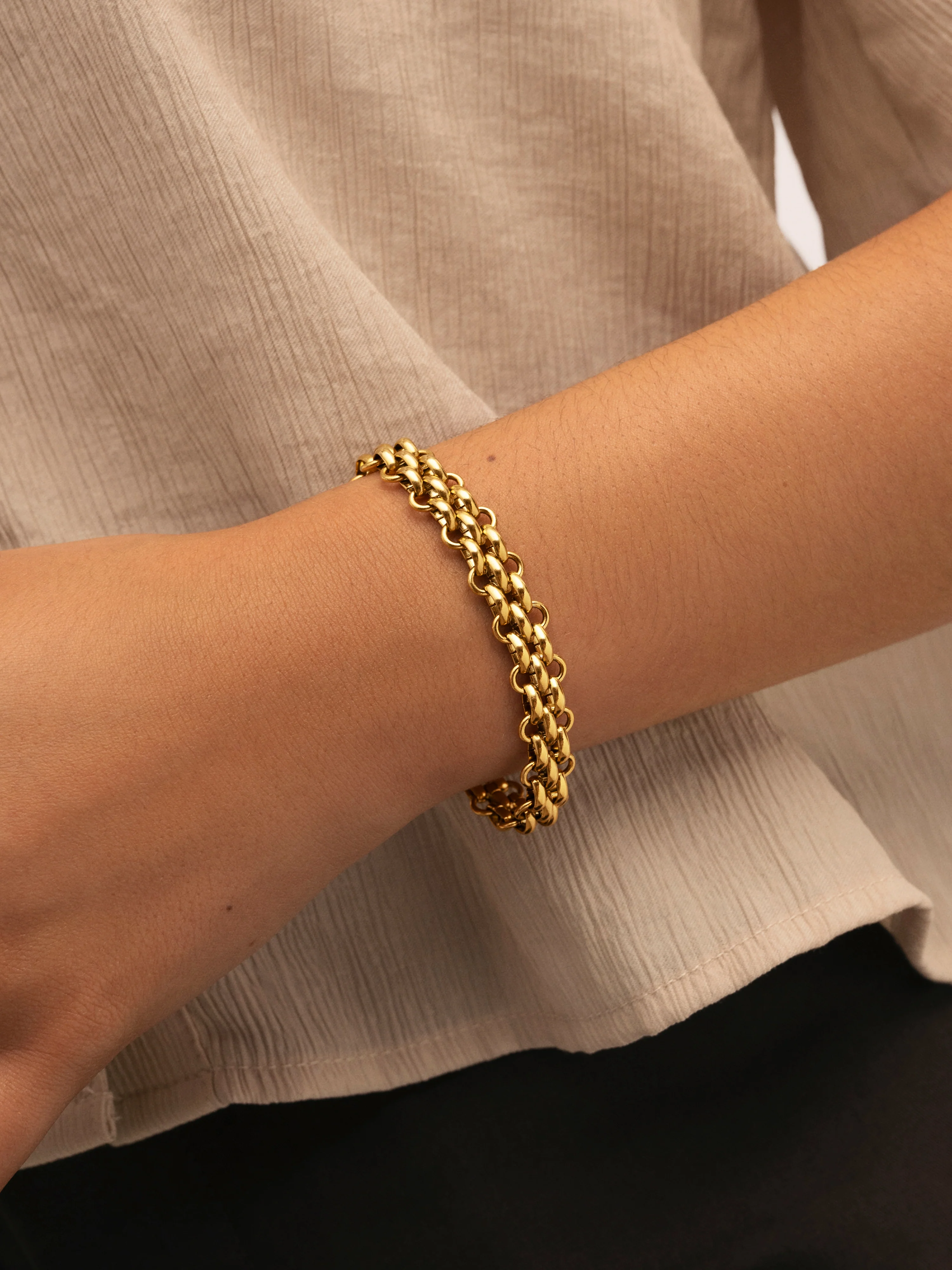 Pulsera Eloria Acero Baño Oro - Image 2