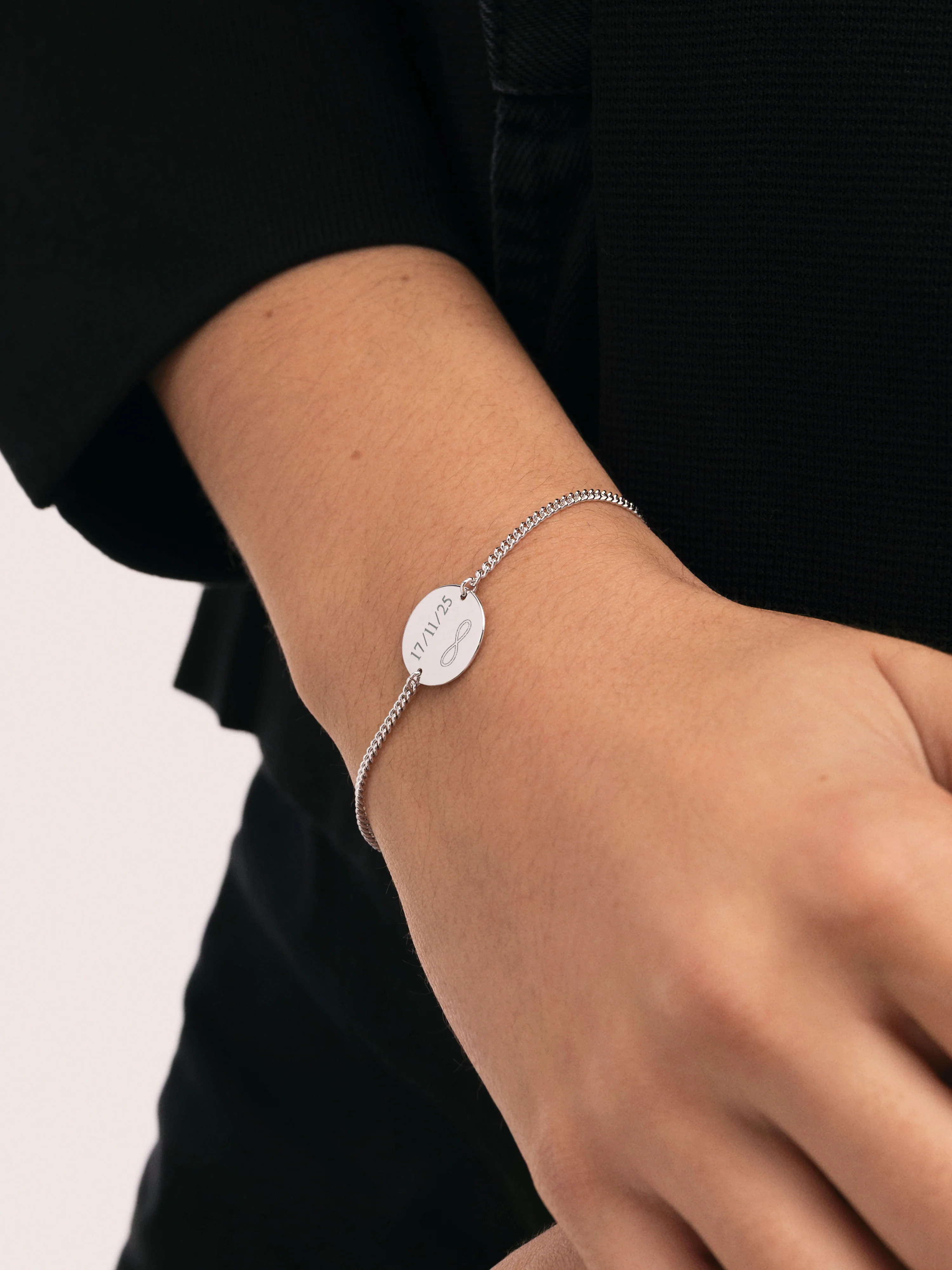 Pulsera Personalizada Little Moon Plata - Image 2