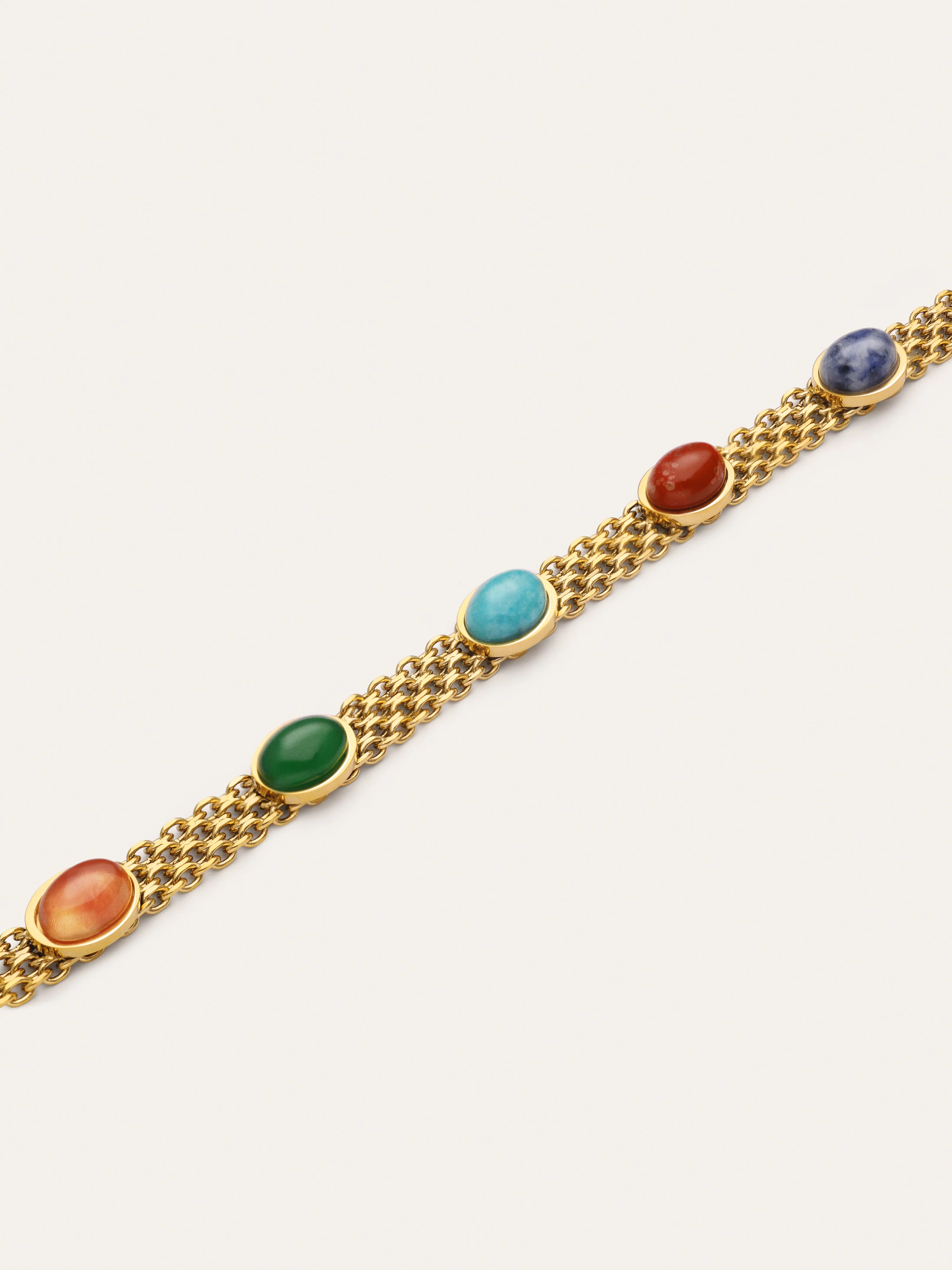 Pulsera Tape Stones Acero Baño Oro - Image 3